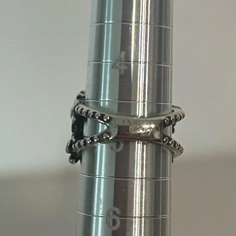 James Avery Retired Flower Mound Dome Ring .925 Sterling Silver Size 5 - Picture 14 of 15